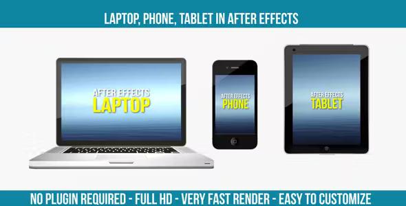 Laptop, Phone, Tablet made in After Effects